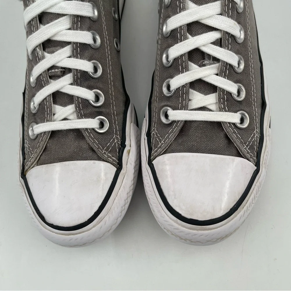 Converse Kids Chuck Taylor All Star-SZ 5Y-Grey Canvas Low Top Lace-Up Sneakers